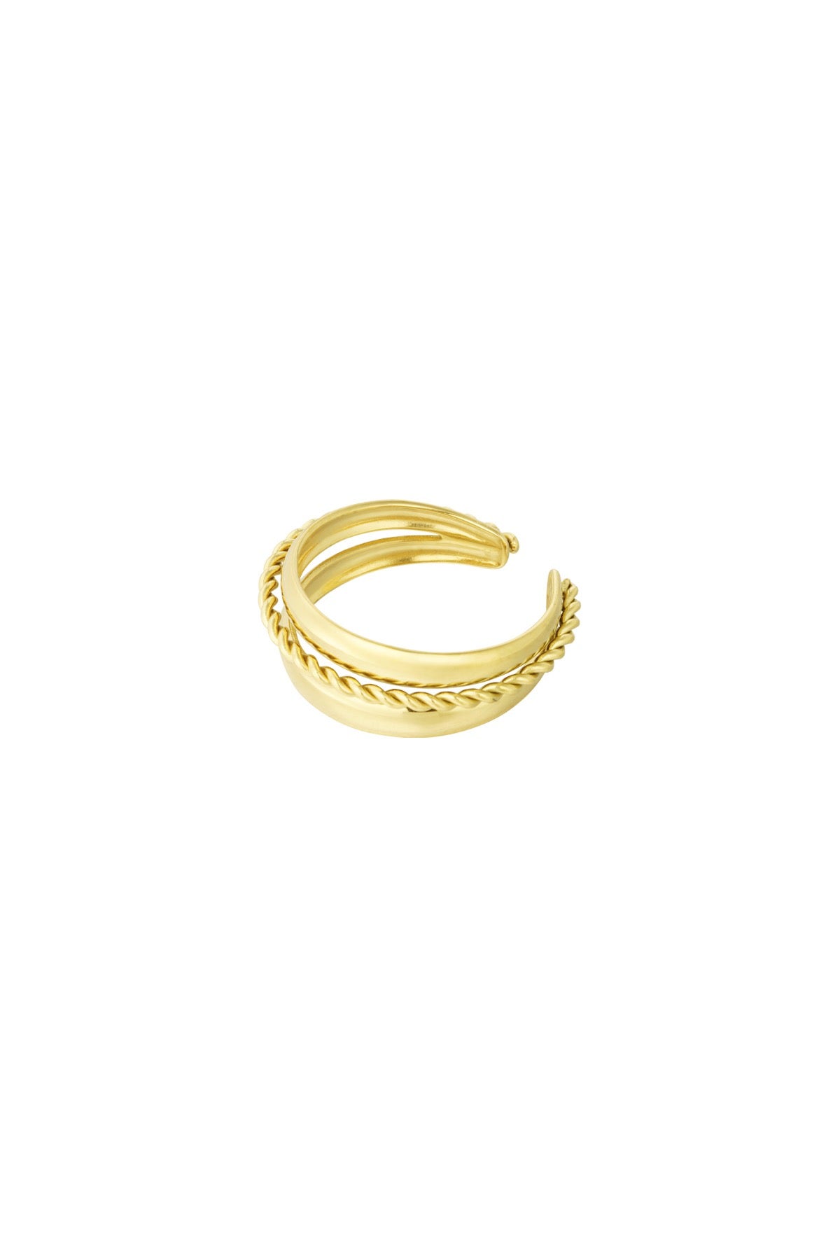 Triple ring goud