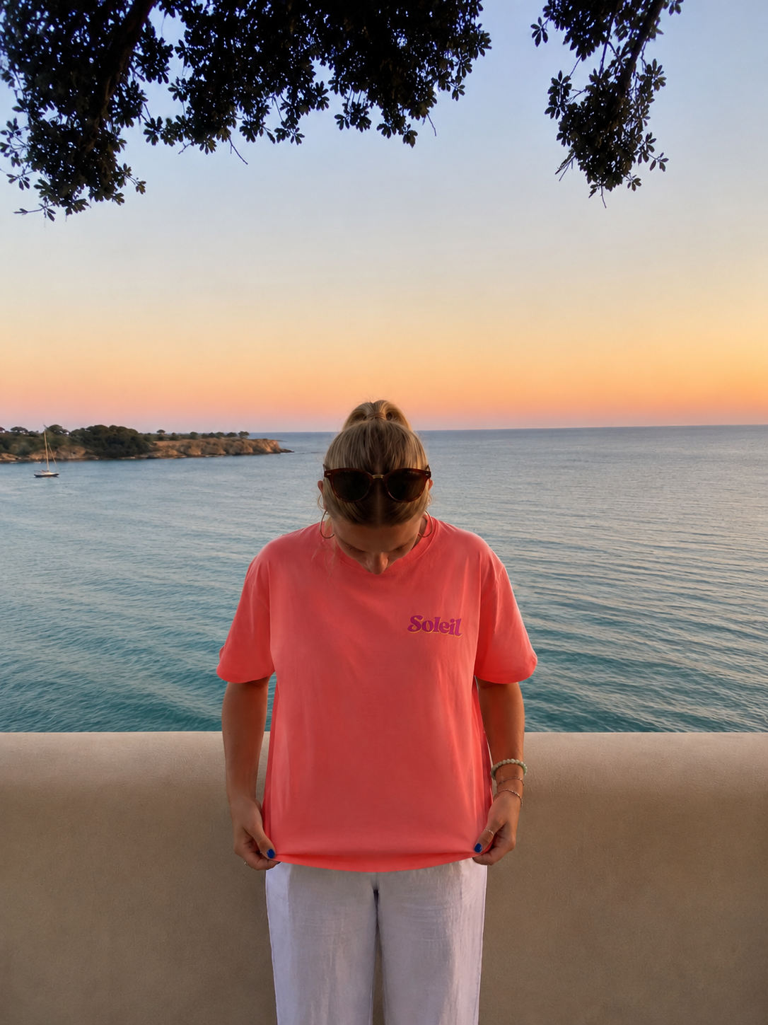 Soleil shirt coral