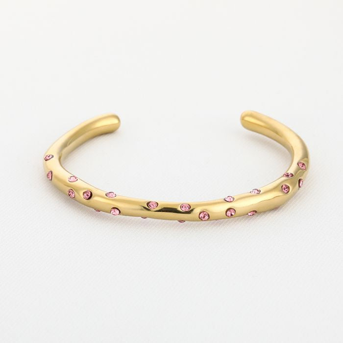 Shimmer bangle armband pink