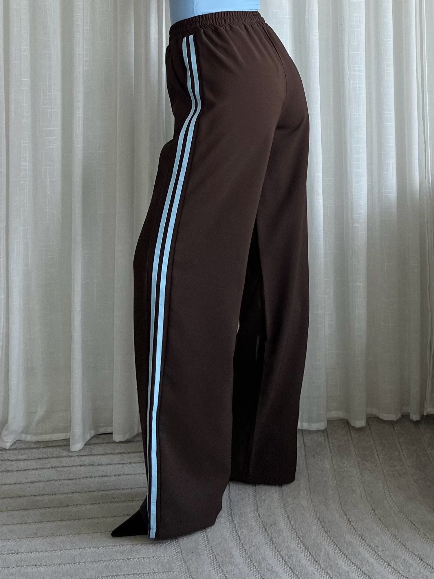 Limited striped pants brown blue