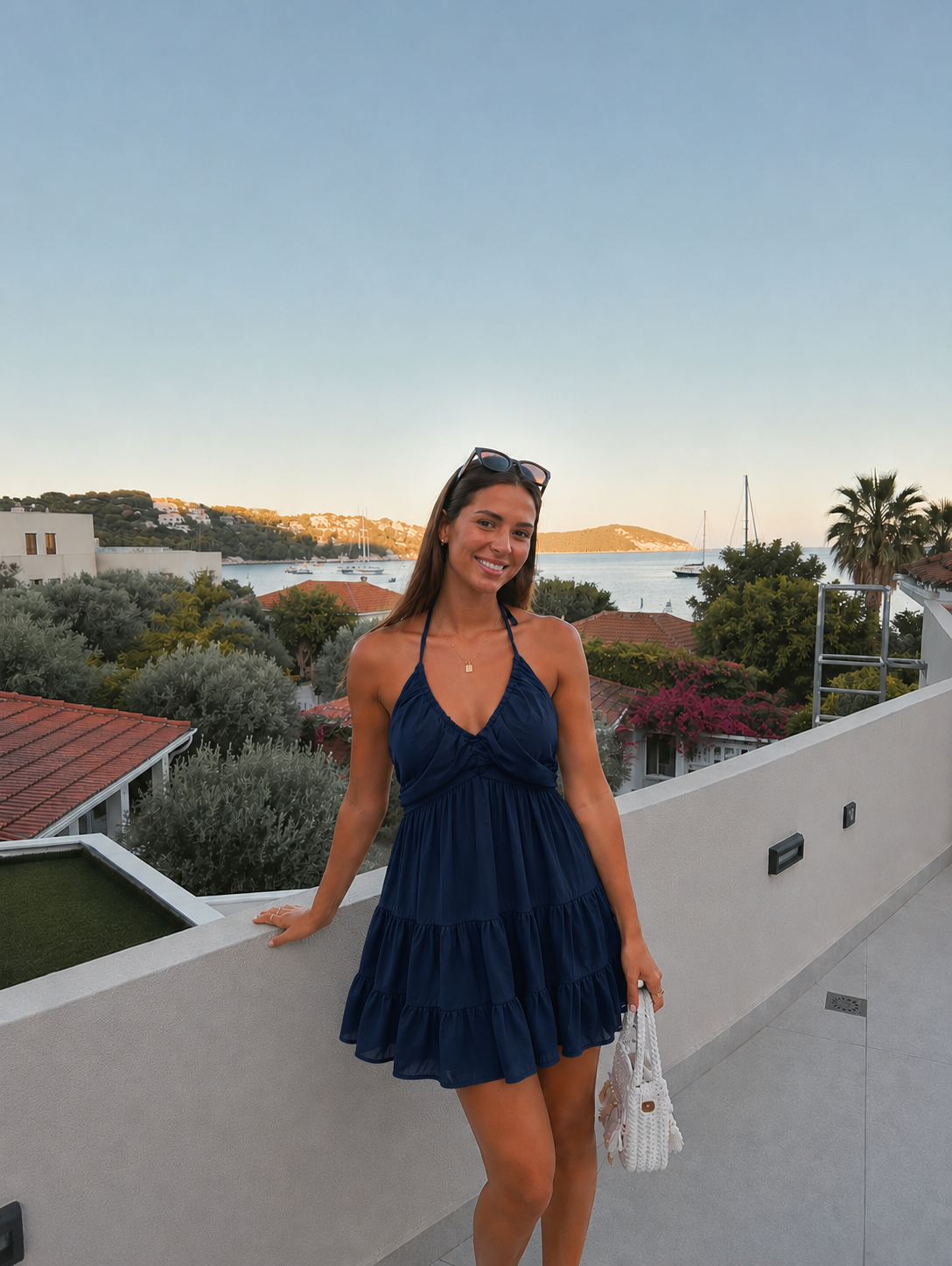 Italy dress navy