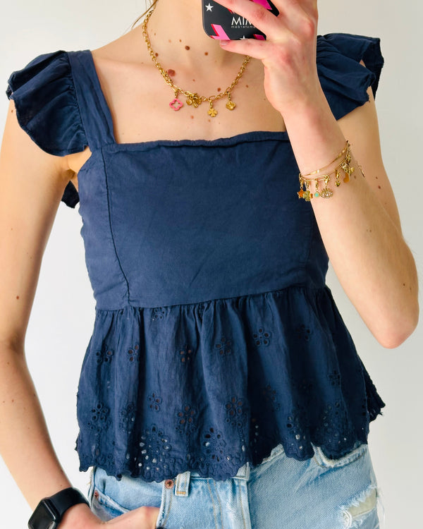 Lily top navy