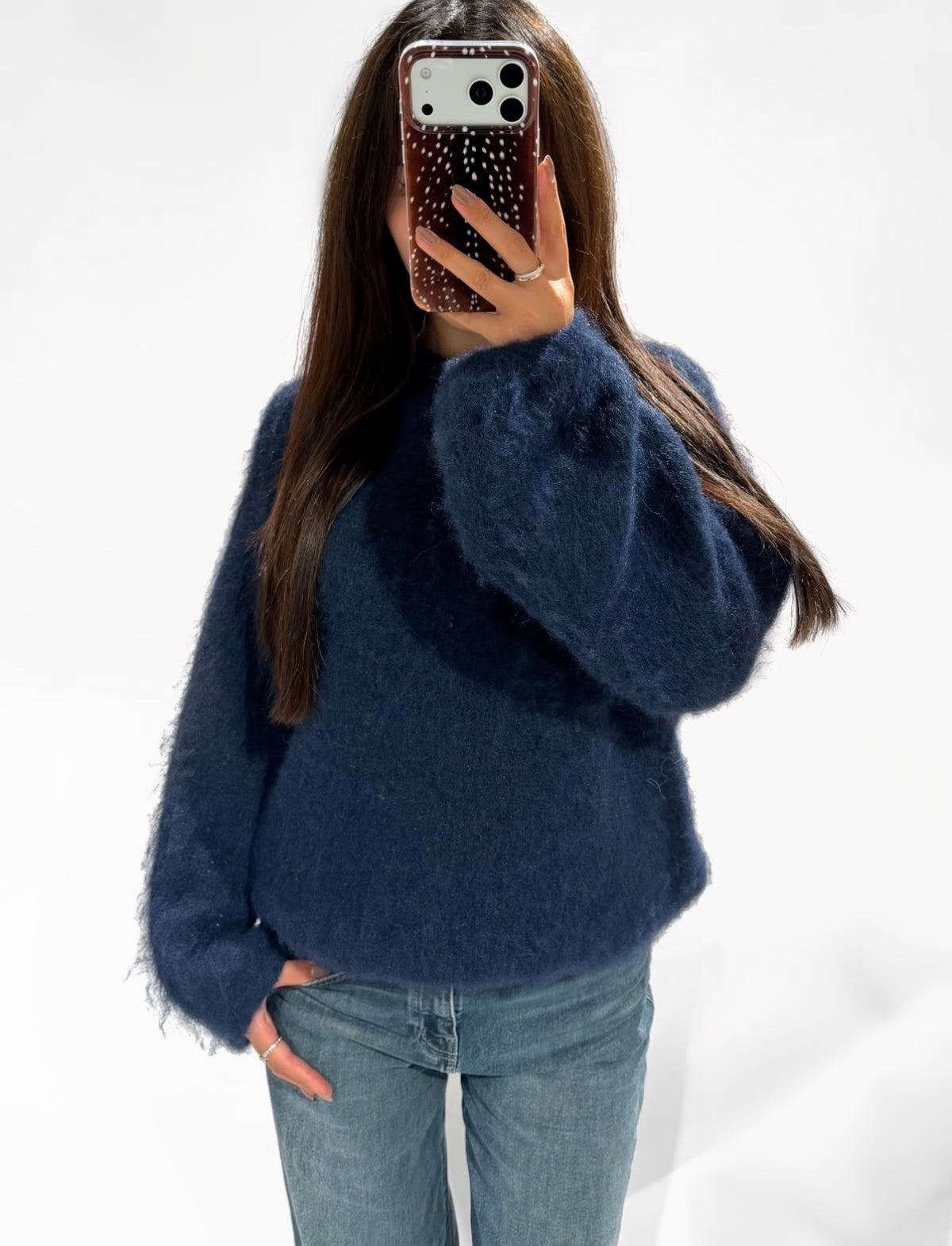 Molly Fluffy trui – navy