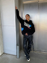 Priority hoodie black blue