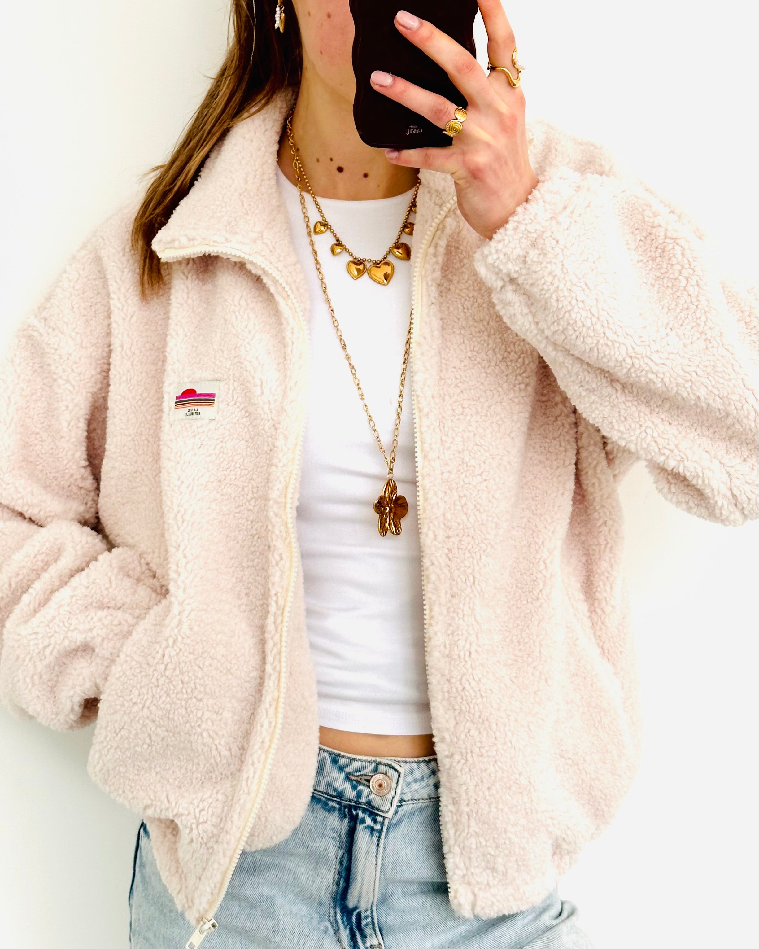 Limited teddy jacket Cream