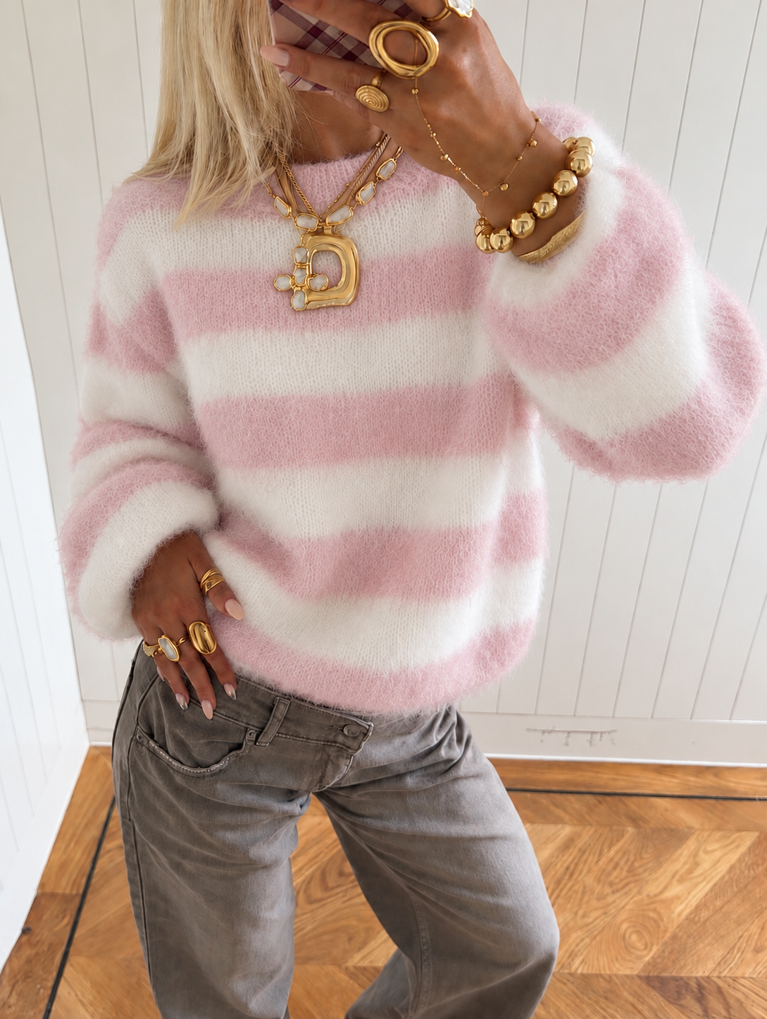 Molly Fluffy trui – Pink