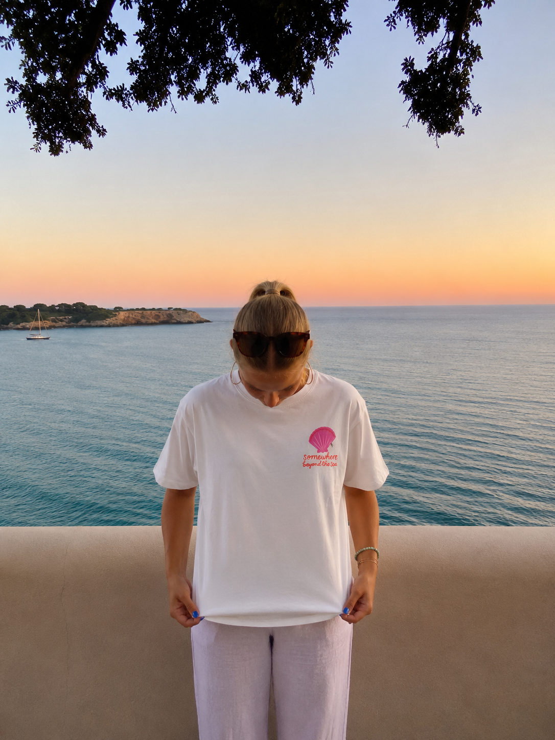 Beyond the sea shirt white