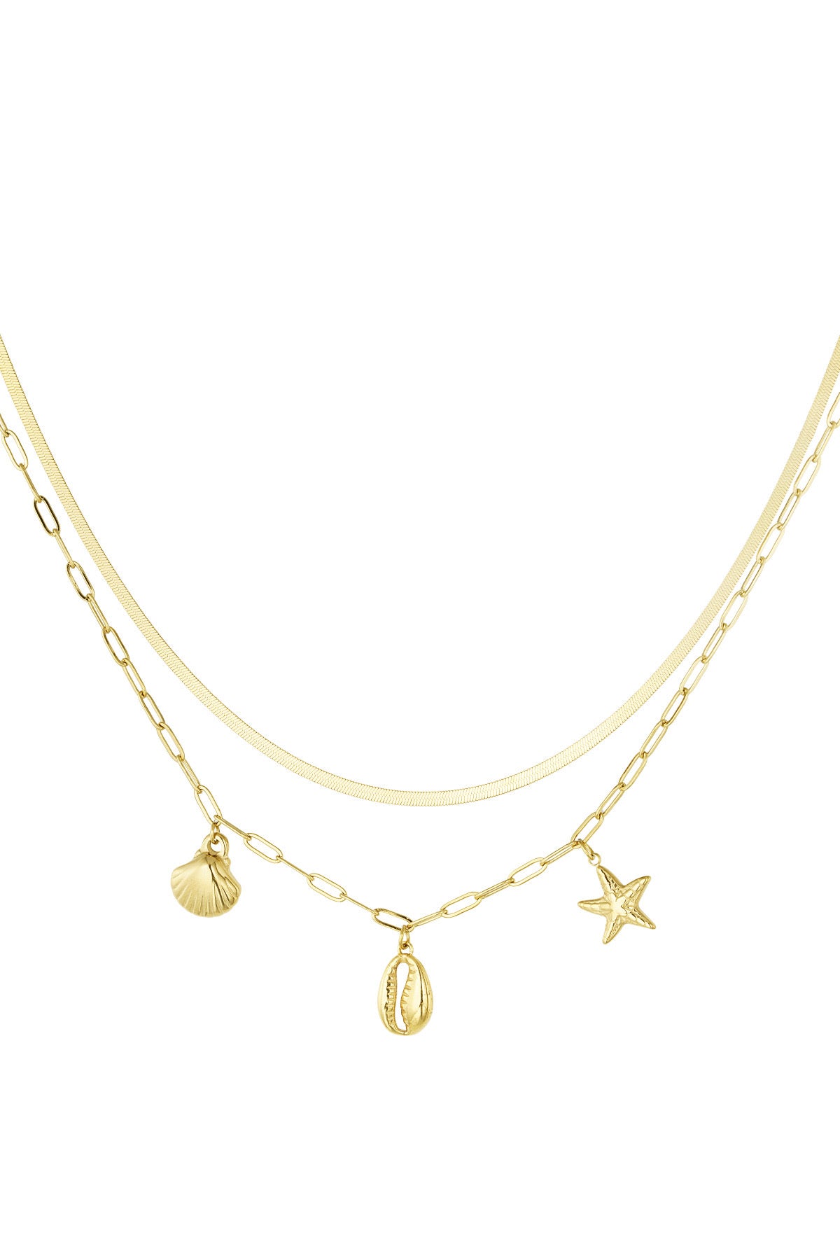 Sea side ketting goud