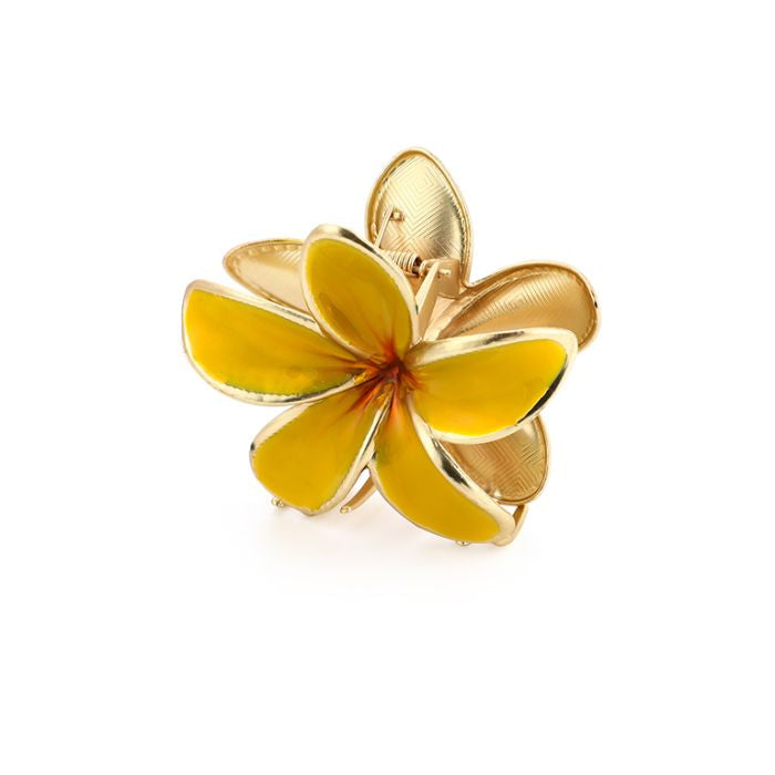 Limited flower haarclip yellow