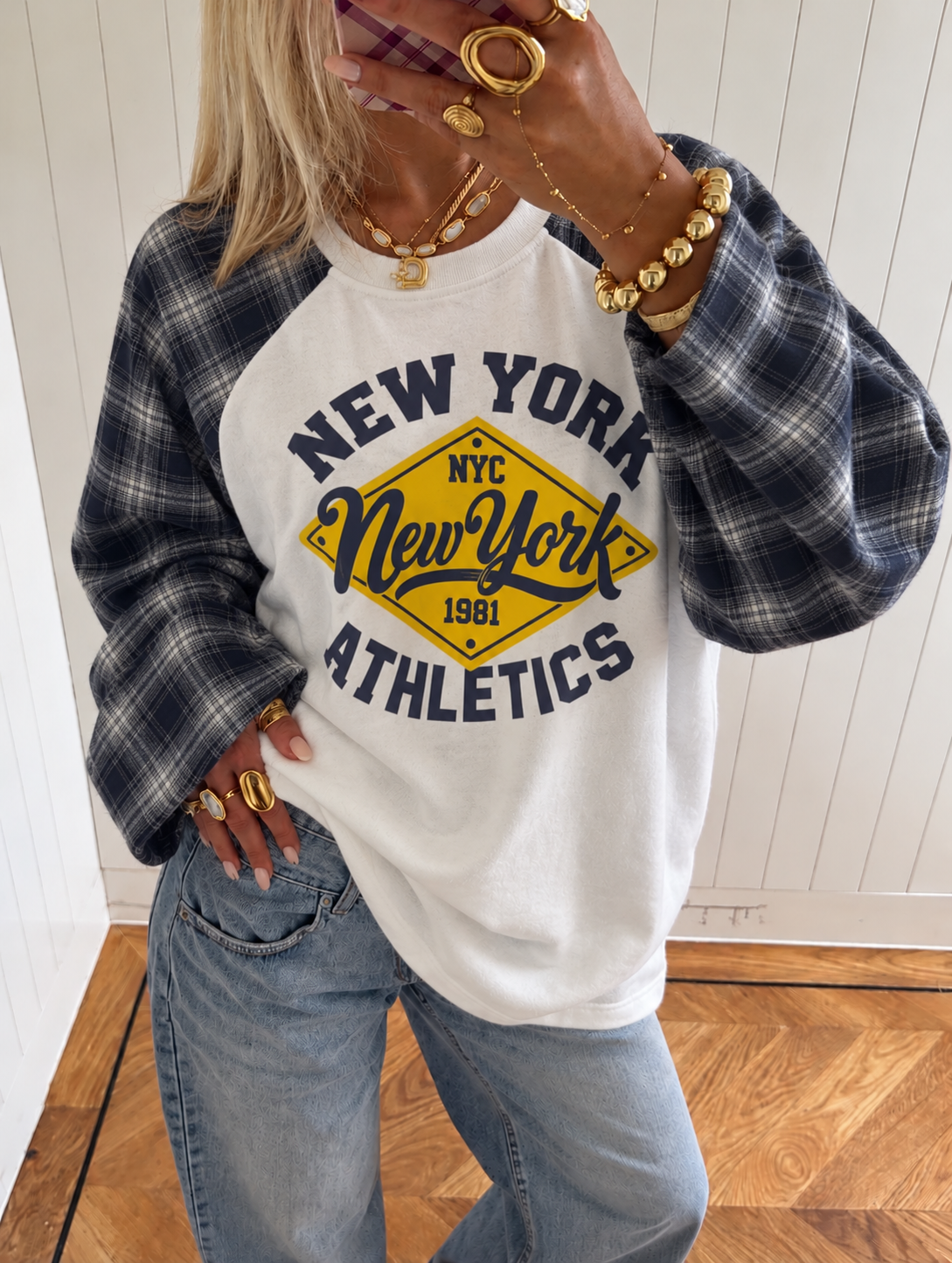 Limited Camo sweatshirt navy yellow