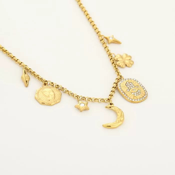 Shine bright bedel ketting goud