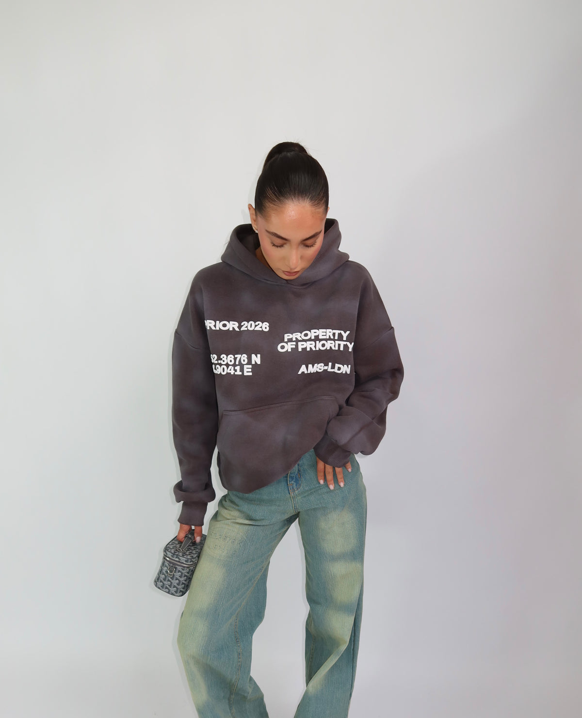 Priority hoodie ~ cloud grey