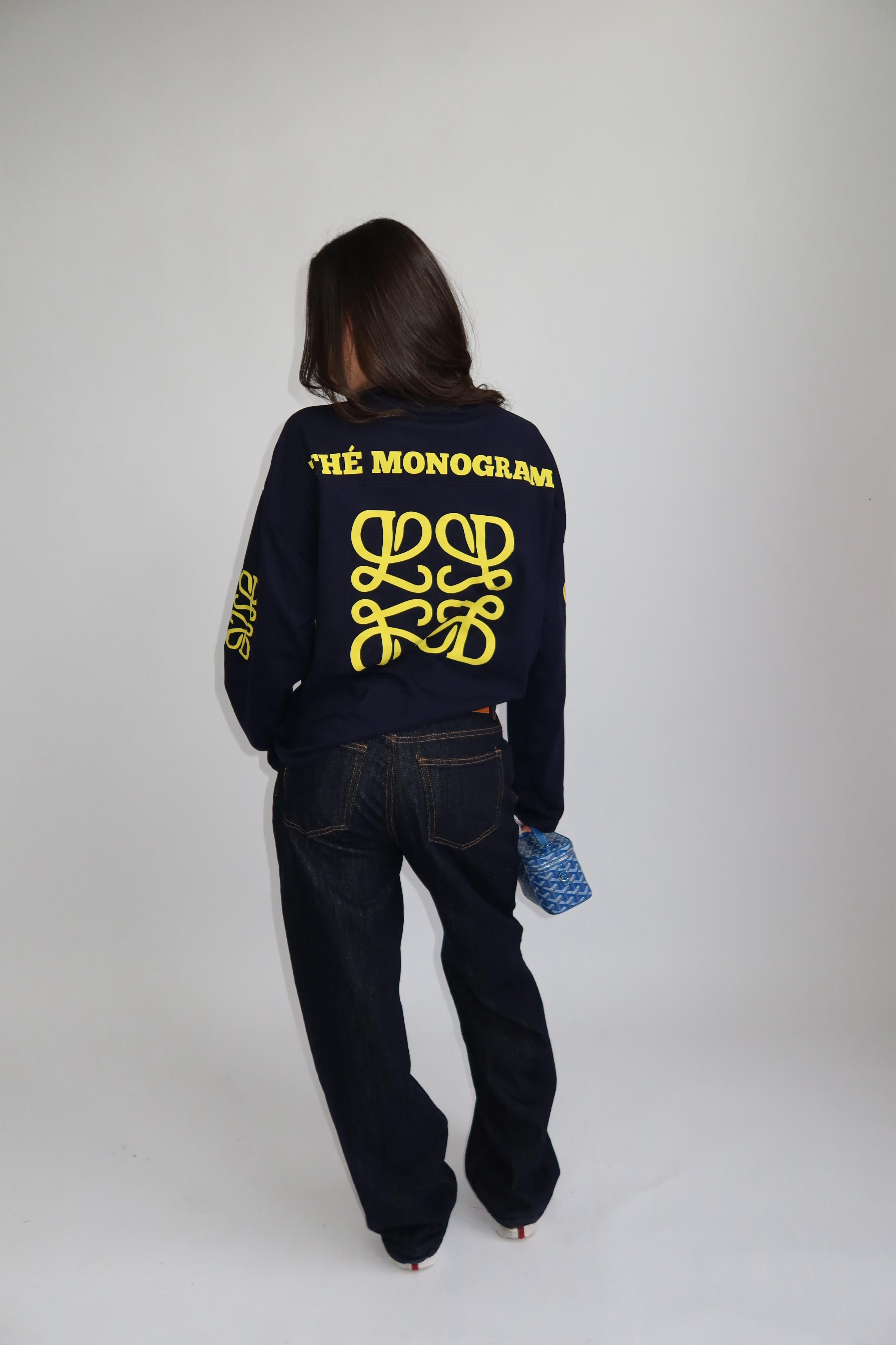 The monogram longsleeve navy geel pre order
