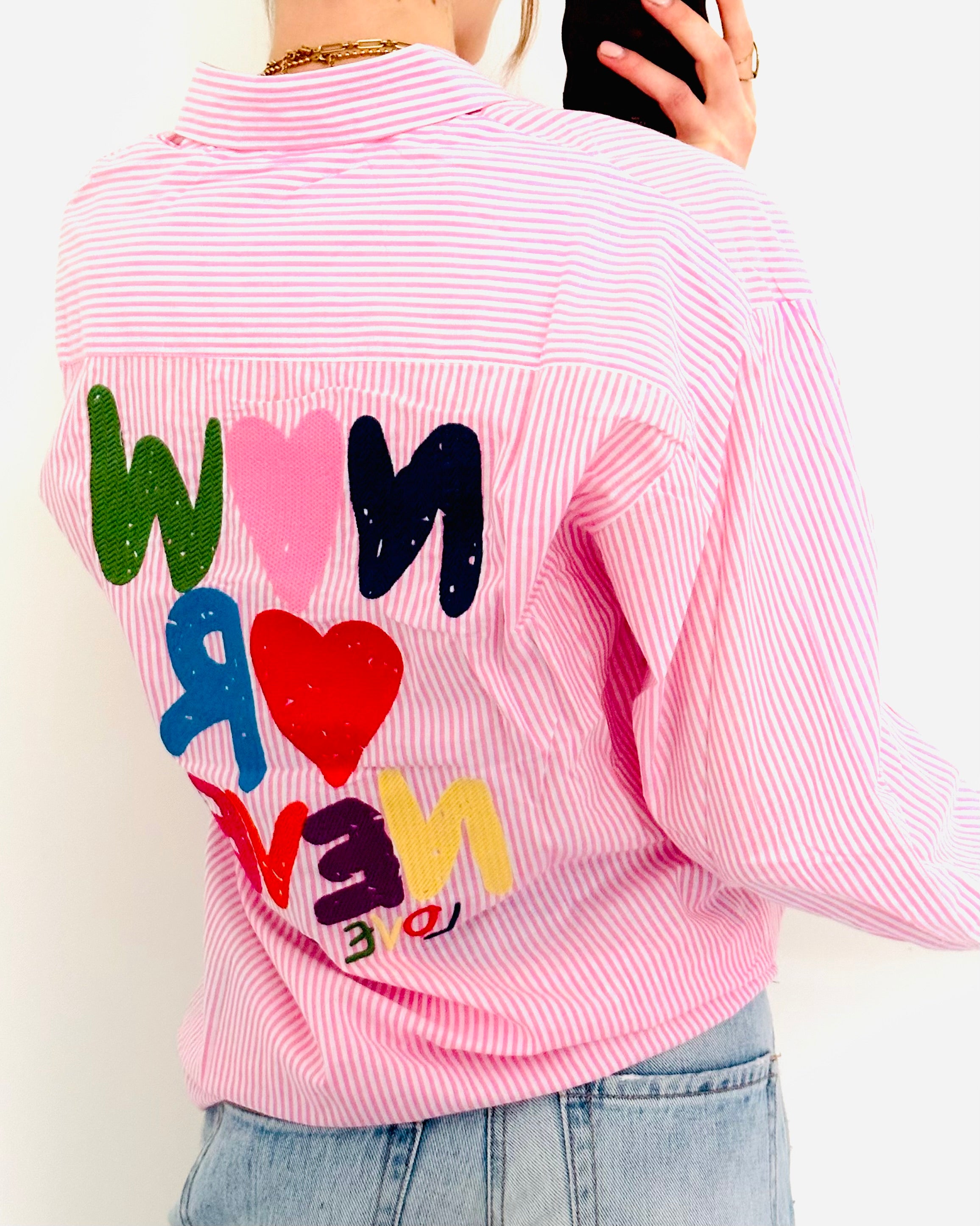 Now or never blouse striped pink