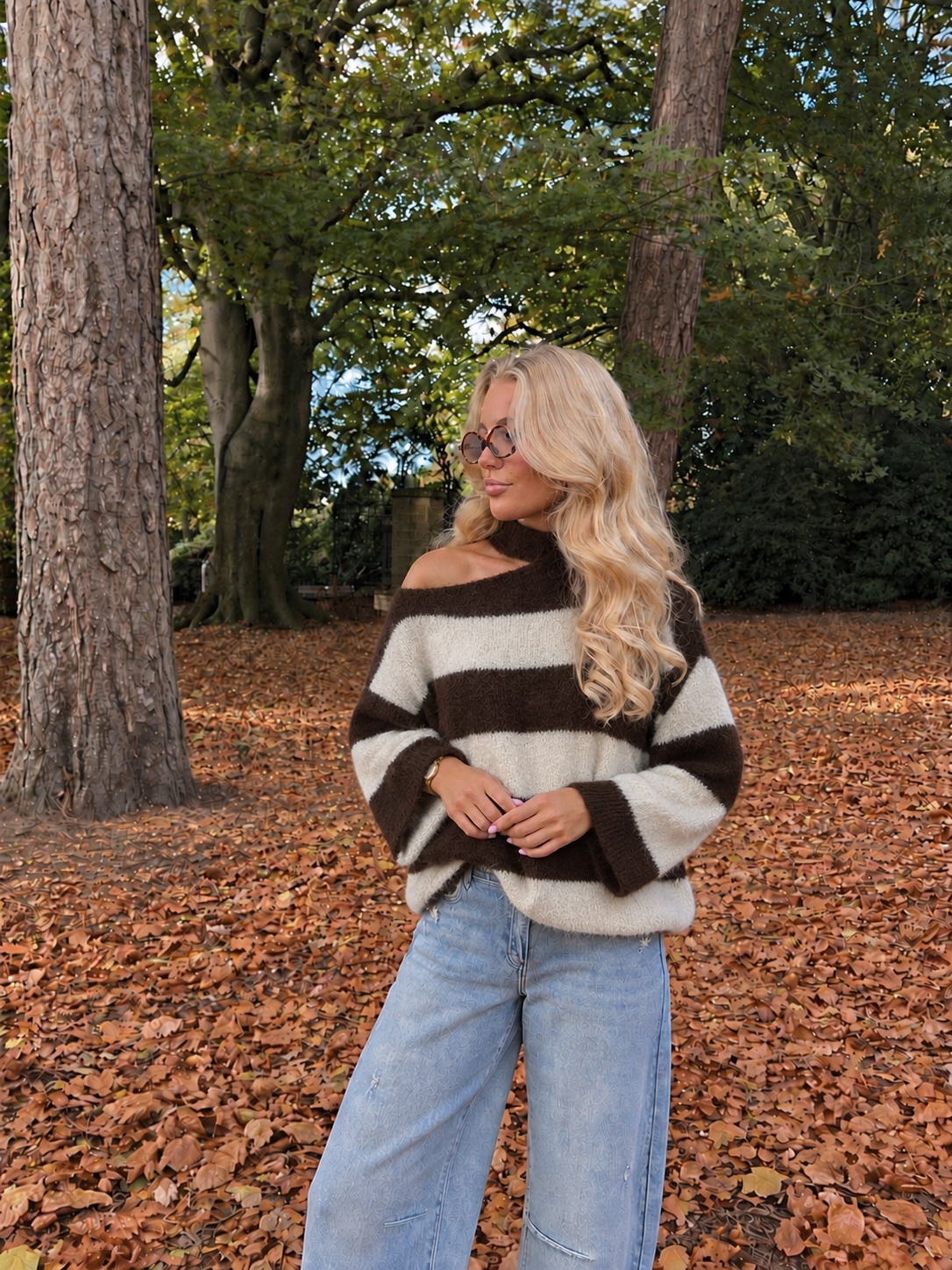 Chloé Choker Knit striped brown
