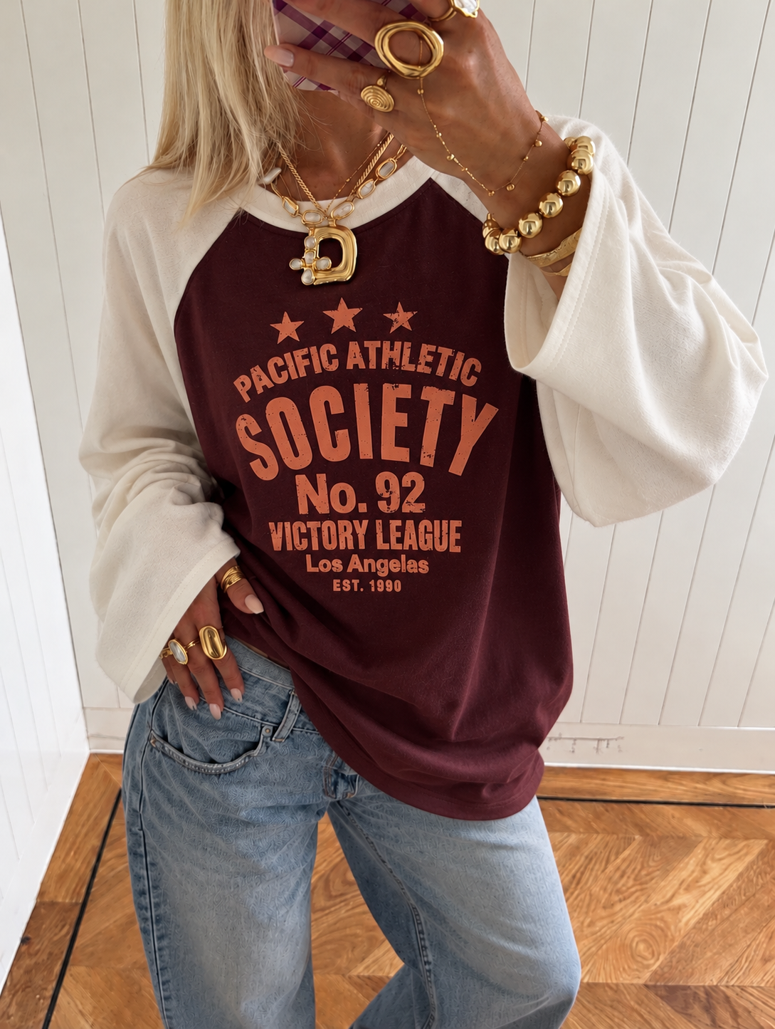 Pacific Society Sweatshirt - burgundy