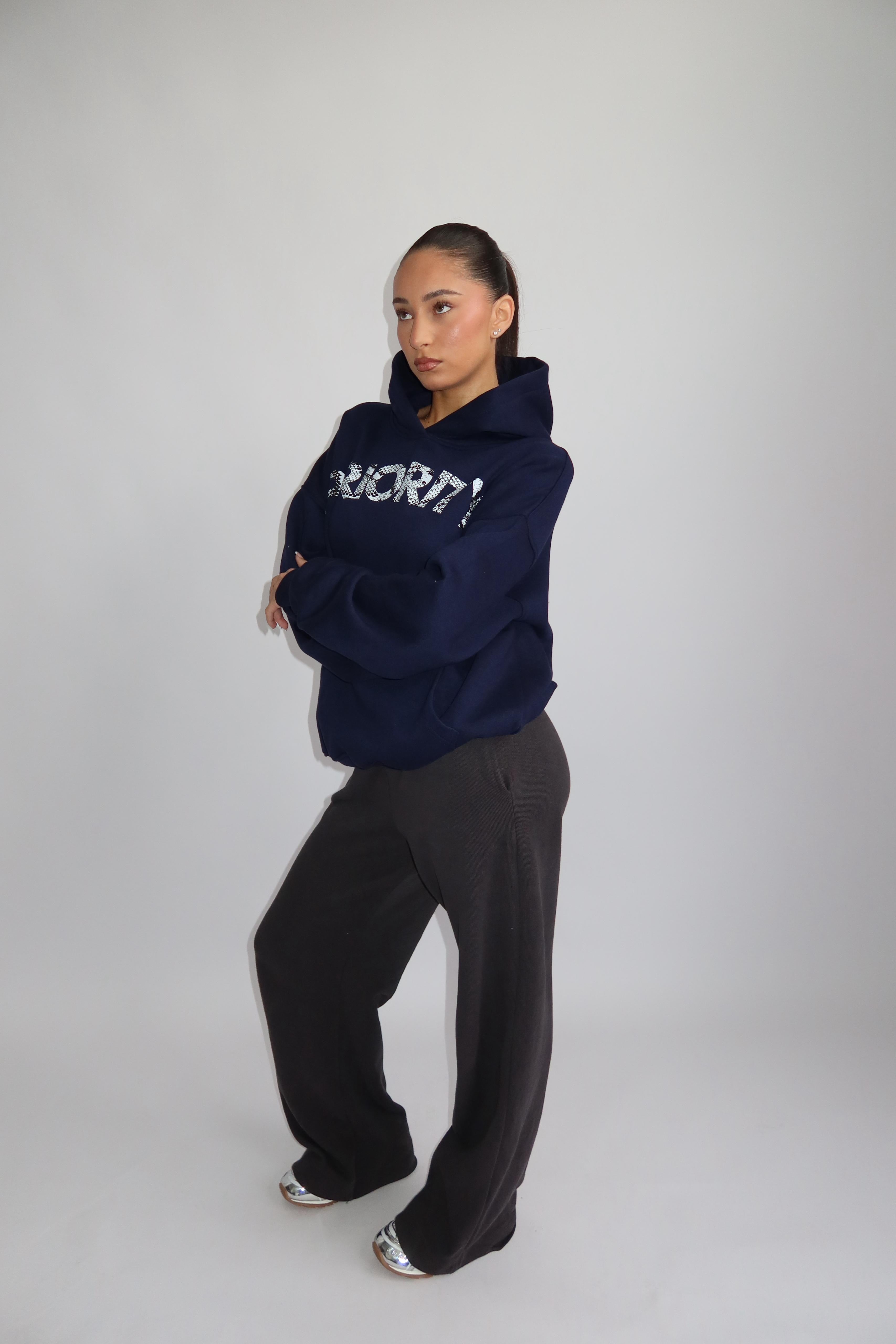 Priority hoodie navy