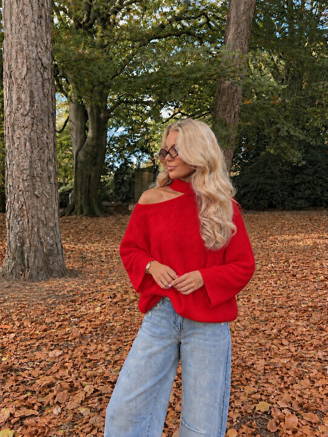 Chloé Choker Knit rood