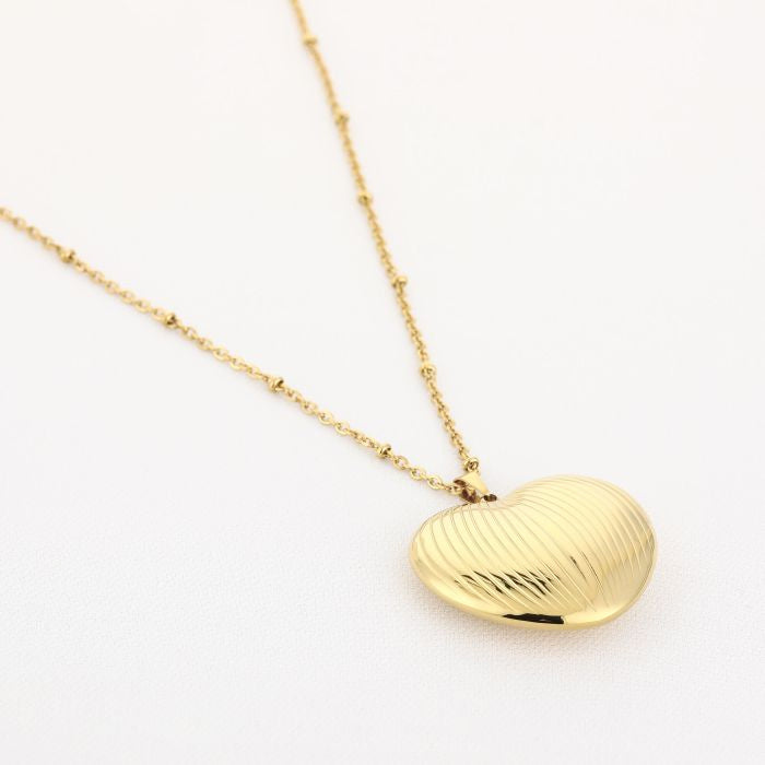 Heart stripes ketting goud lang