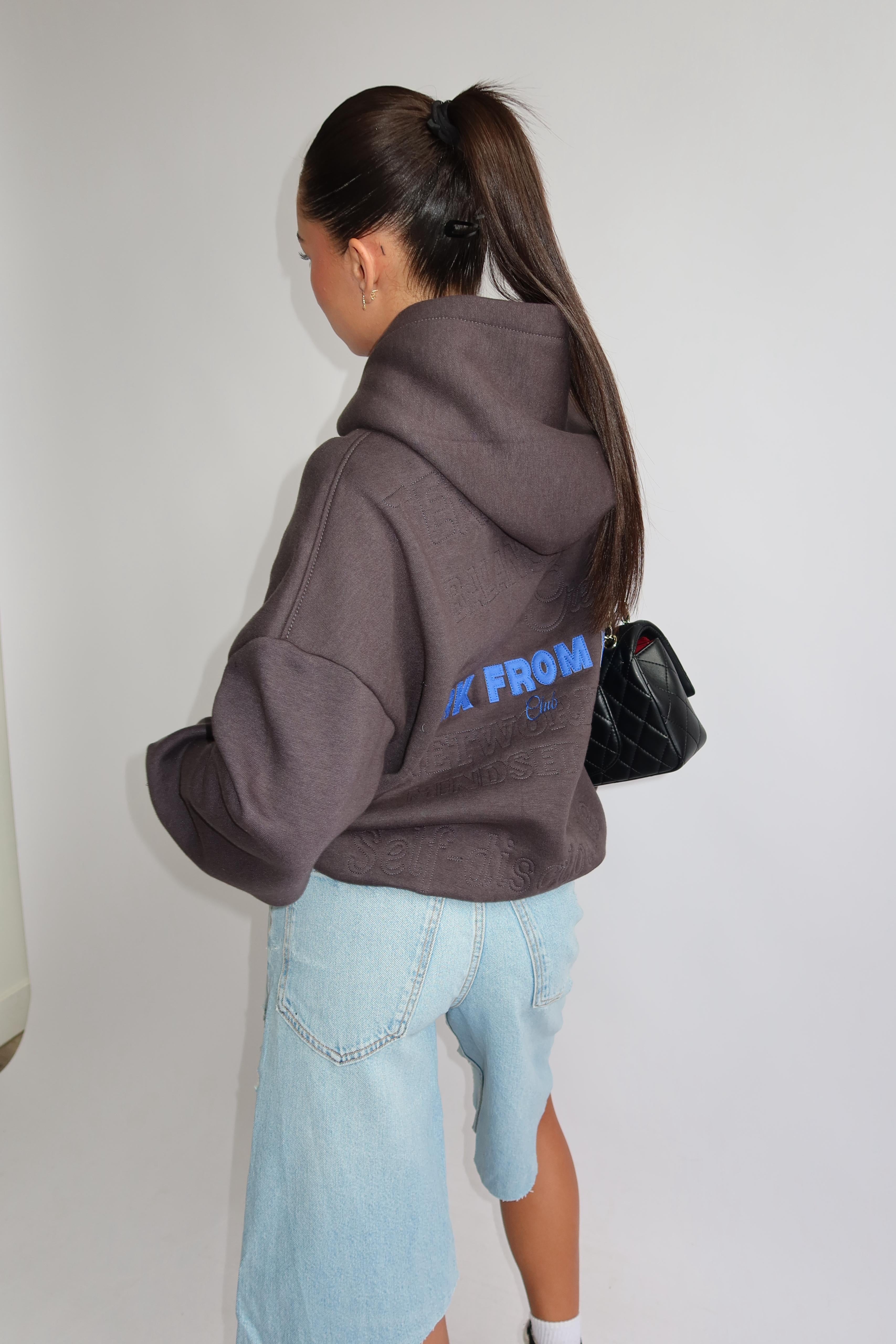 Work form home hoodie warm gray
