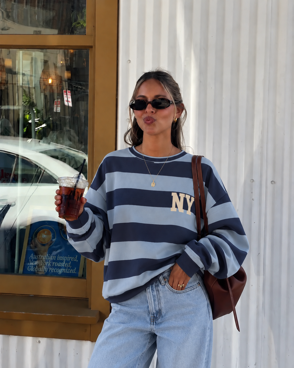New York sweater navy blue