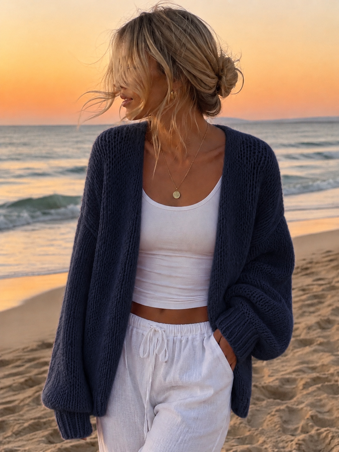 Comfy vest navy