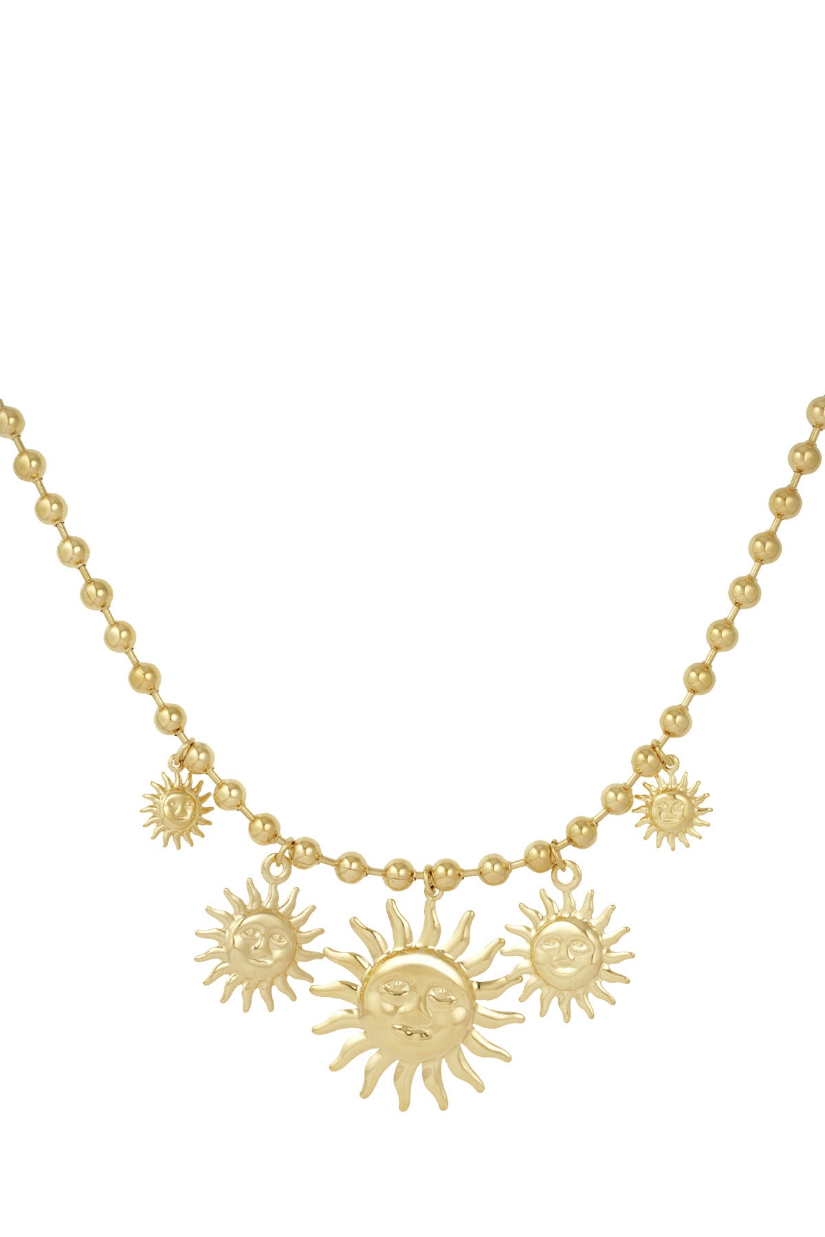 Sunlit charm ketting goud