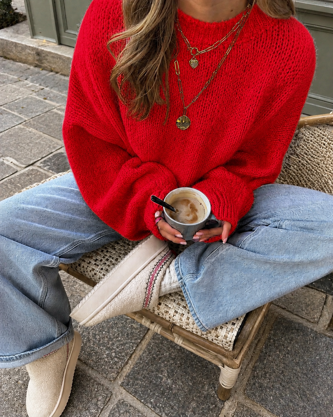 Comfy trui red