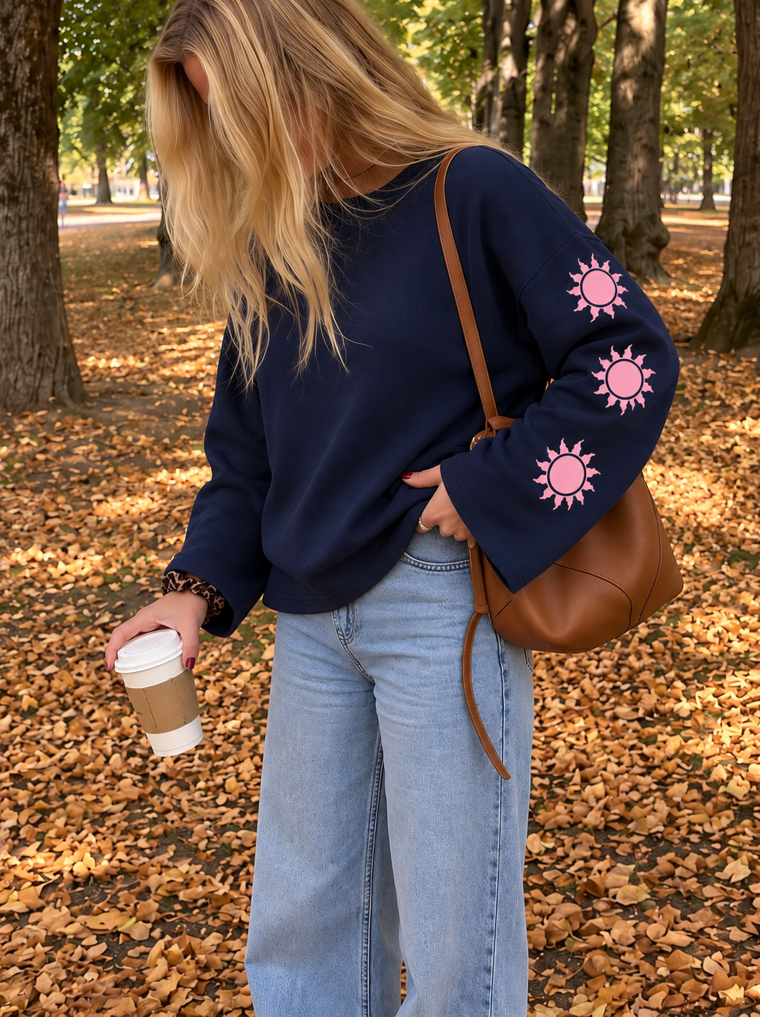 Sunny Days Longsleeve – navy pink