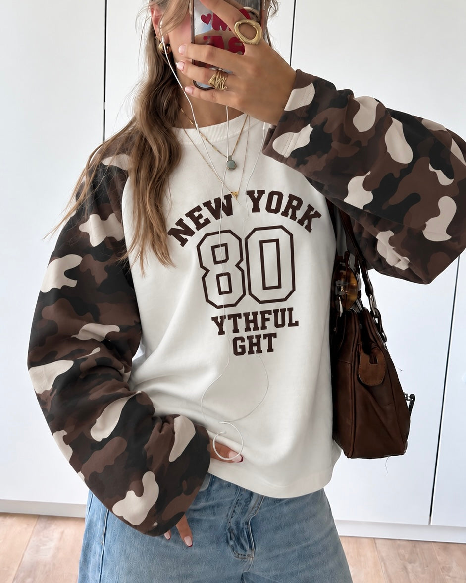 New York 80 Camo sweatshirt brown