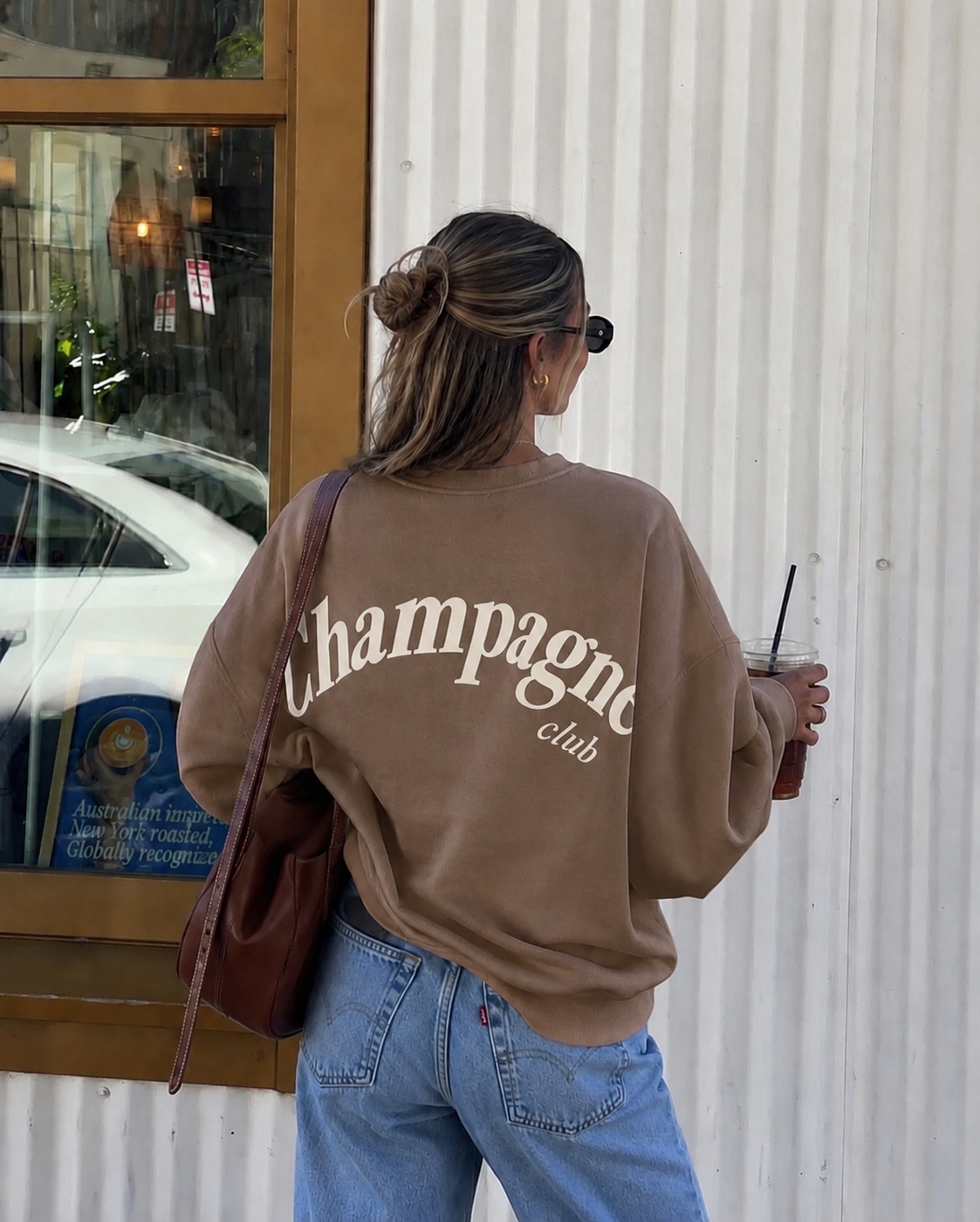 Champagne club sweater warm taupe