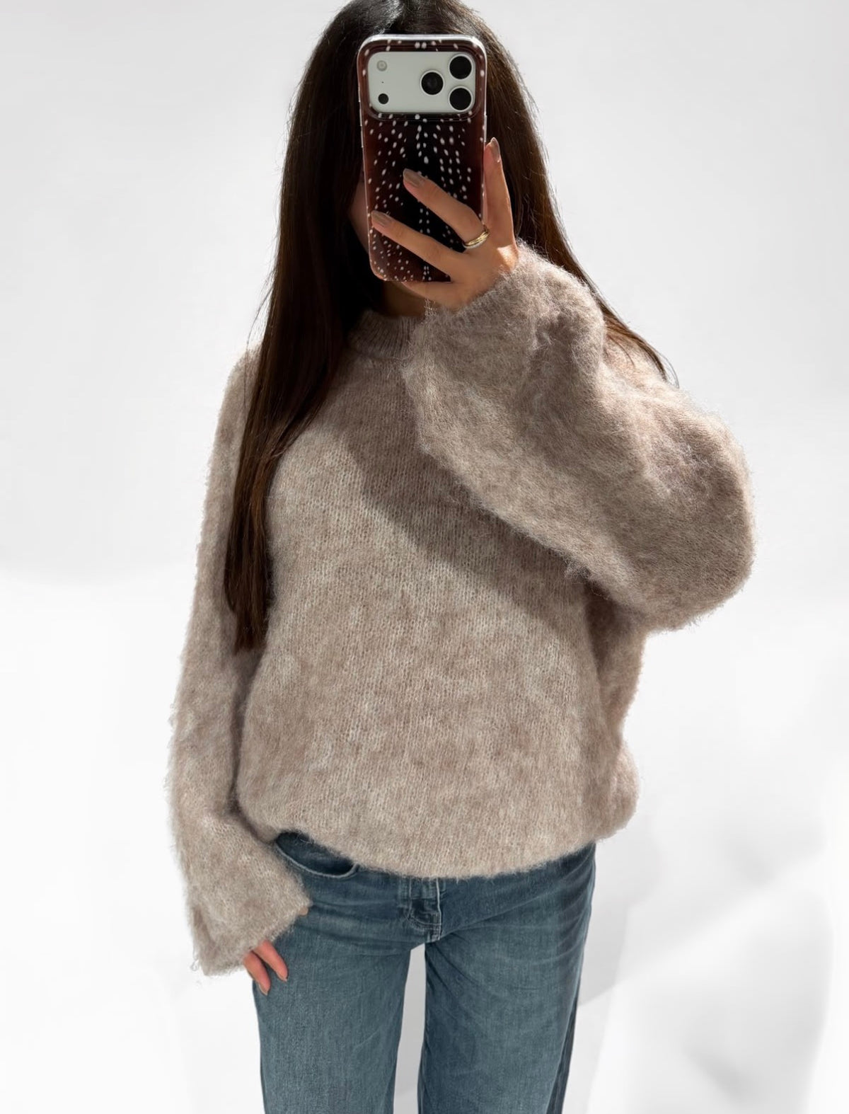 Molly Fluffy trui – Oatmeal