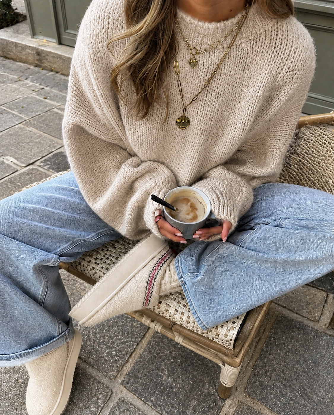 Comfy trui beige
