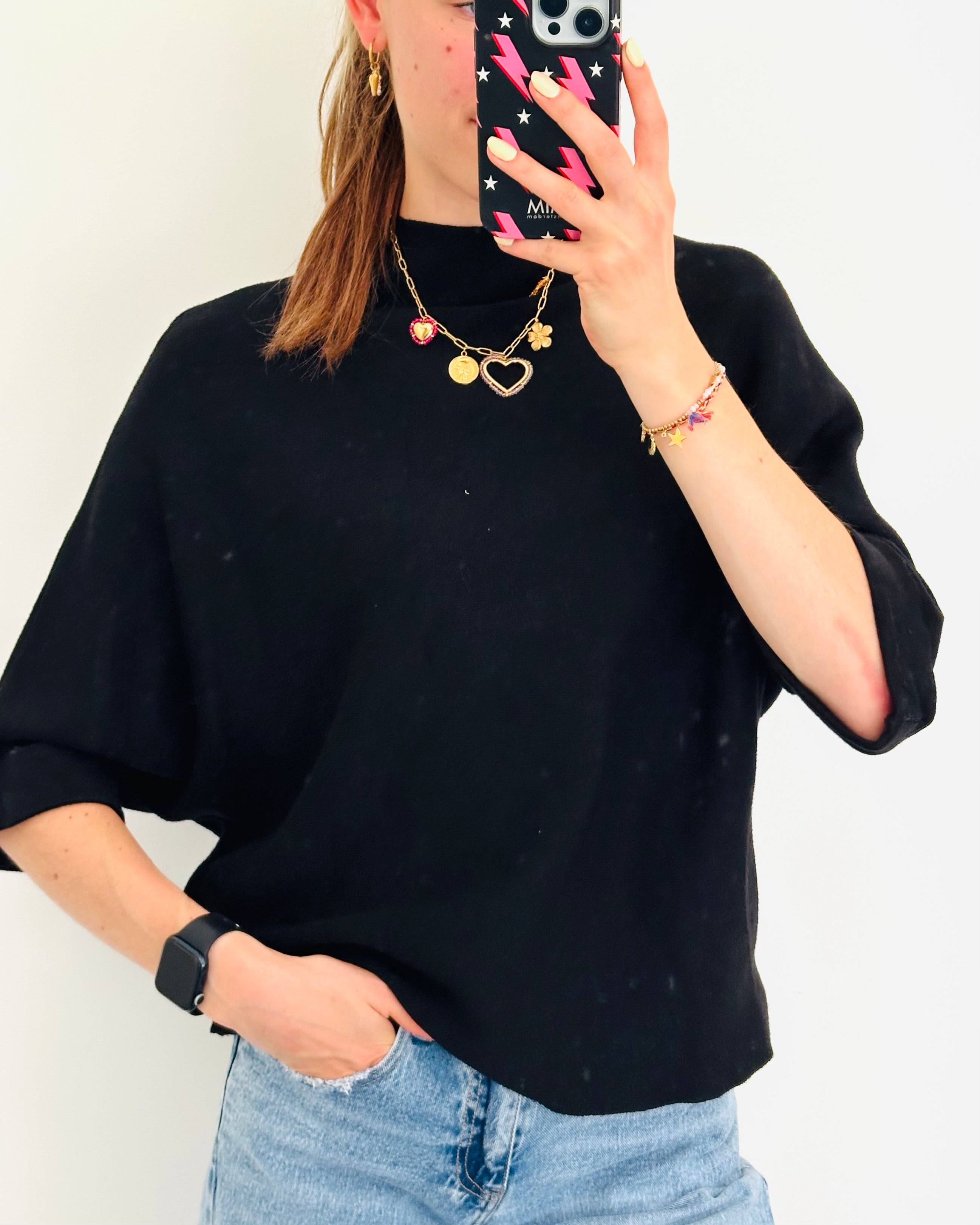 Sofie top deluxe zwart