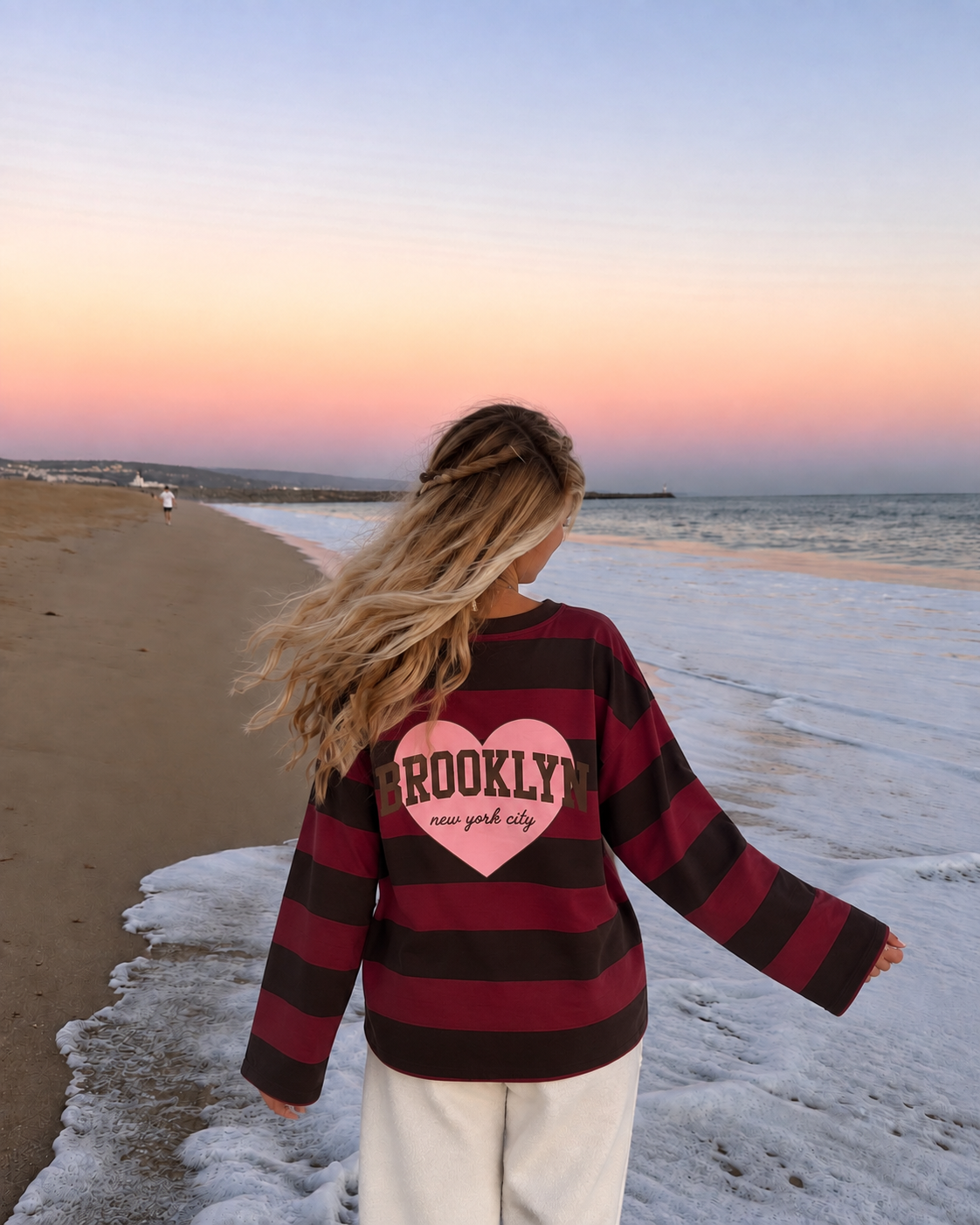 Brooklyn sweatshirt brown bordeaux