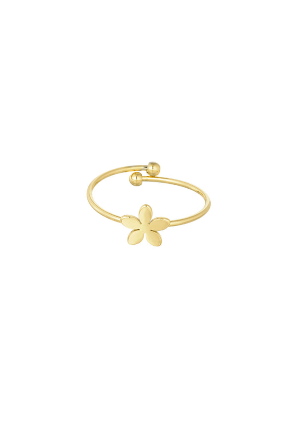 Little flower ring goud