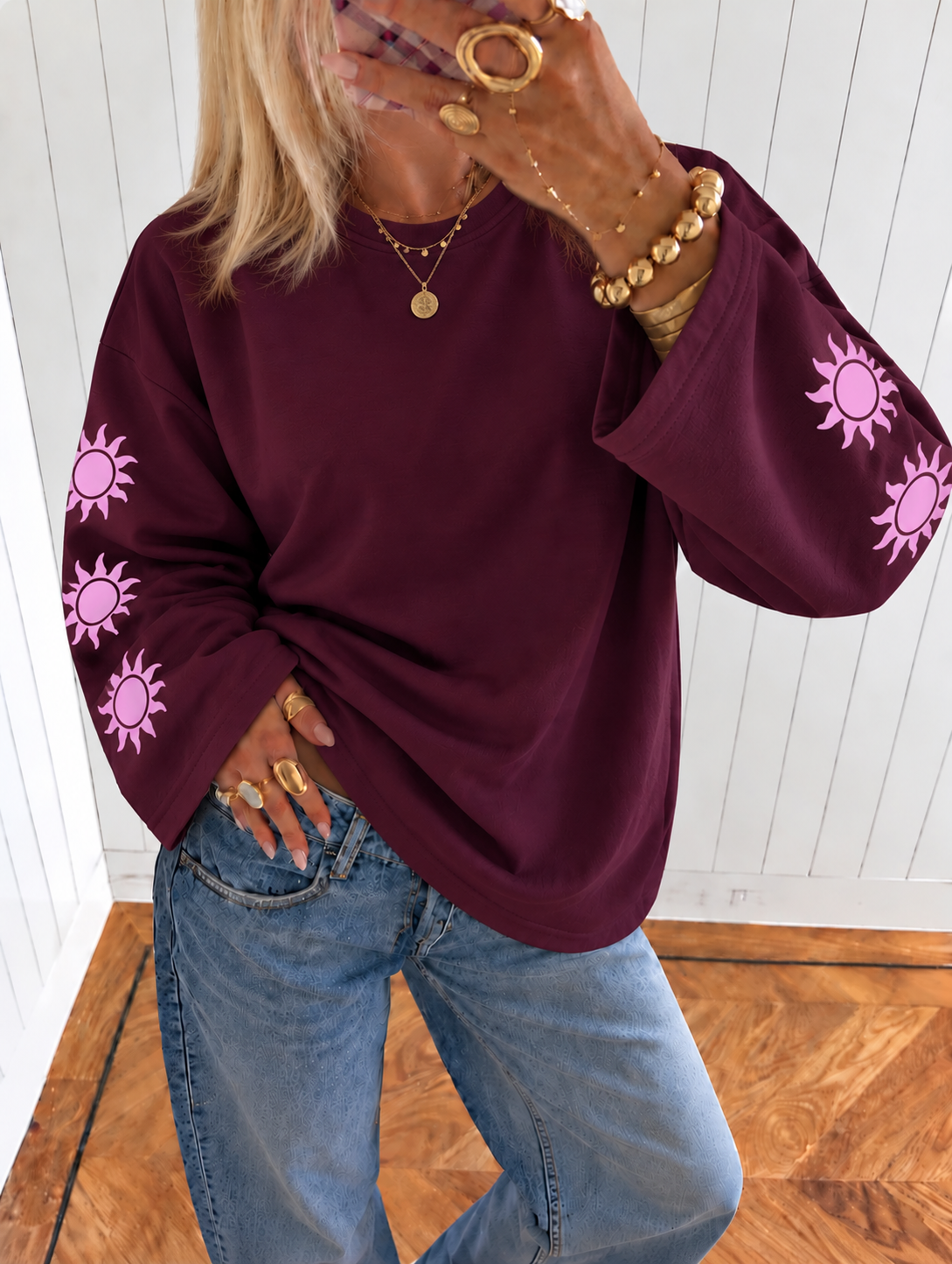 Sunny Days Longsleeve – Burgundy