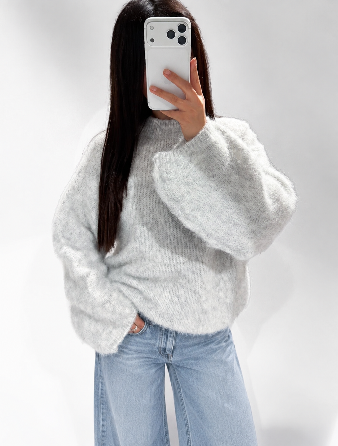 Molly Fluffy trui – Grijs