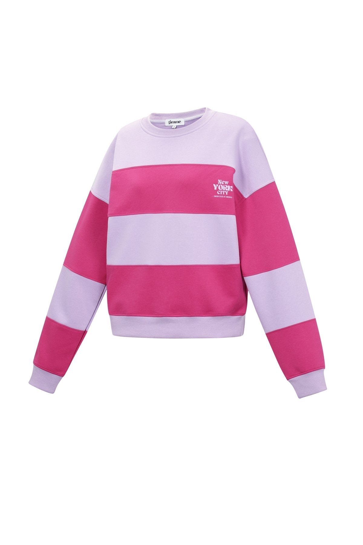 NY city trui stripe pink purple