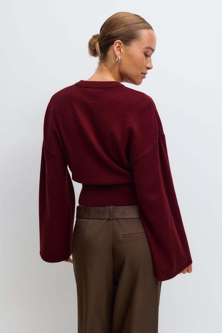 Fitted knit bordeaux