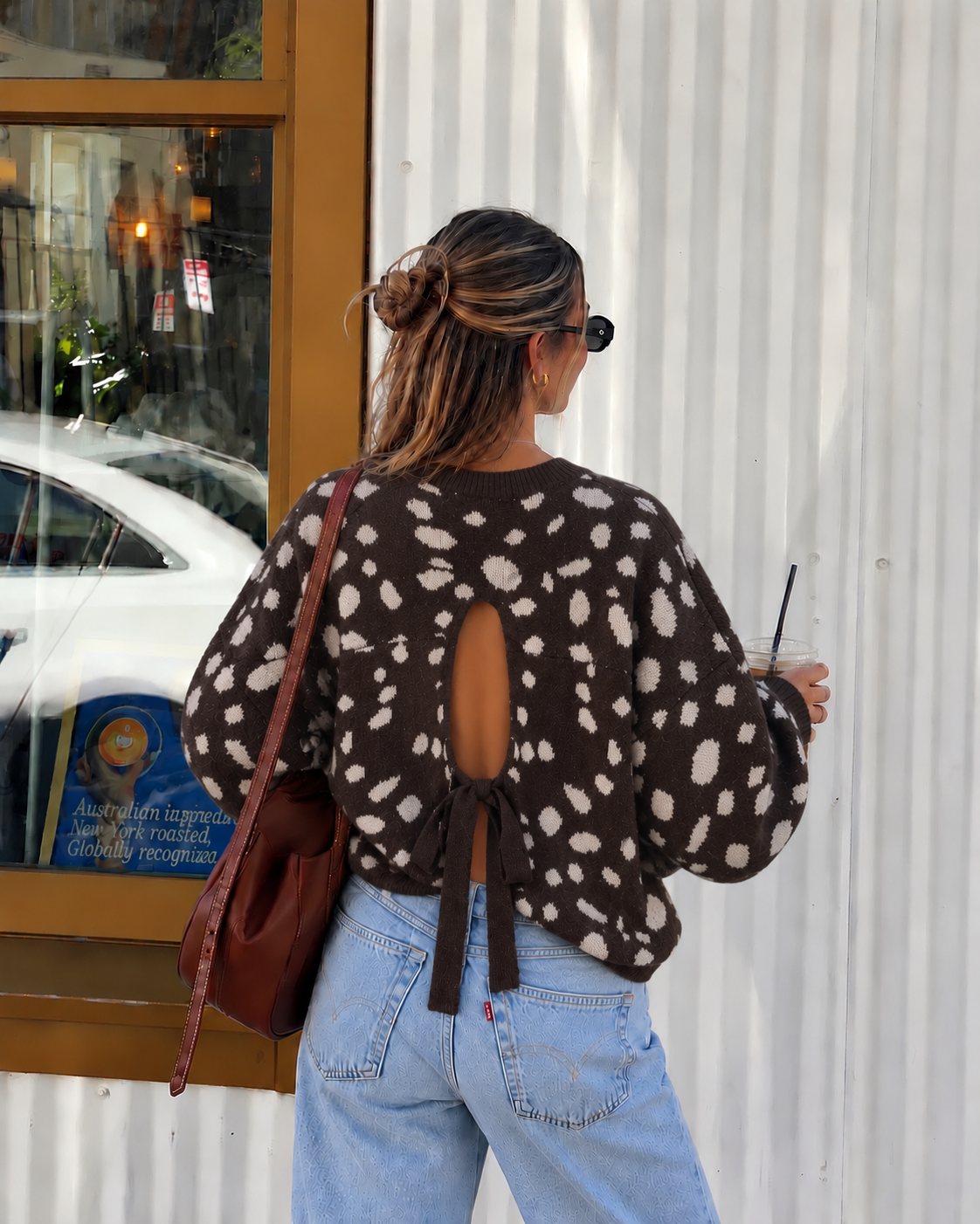 Bambidots Bow Knit brown