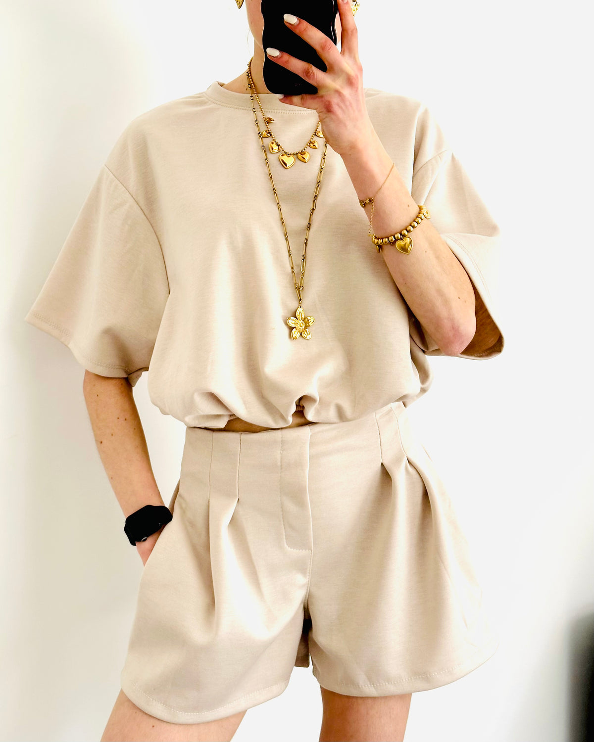 Soft fit comfy set beige
