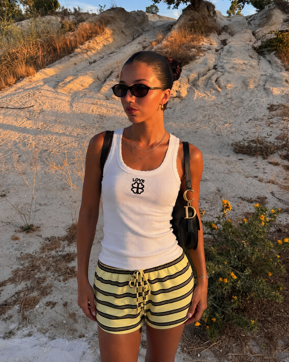 Comfy summer short yellow