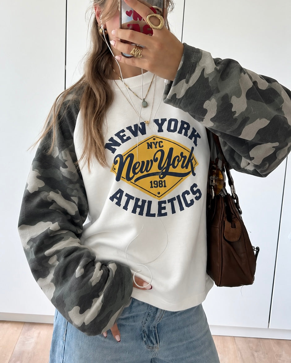 NY Athletics Camo sweatshirt