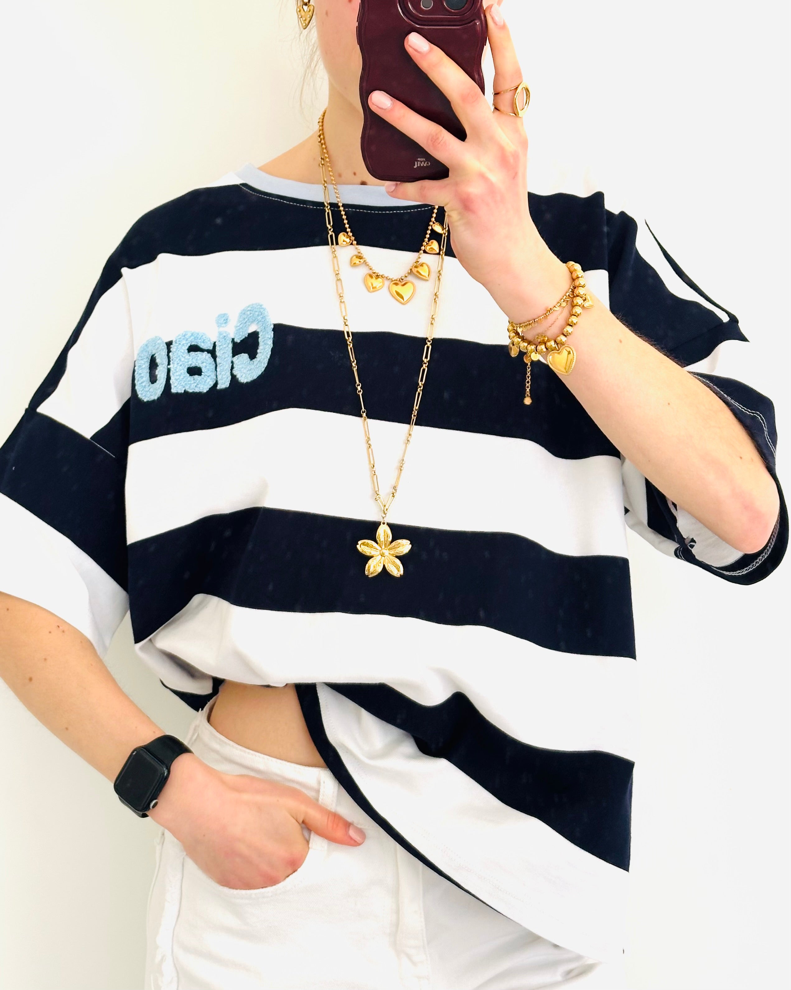 Limited ciao shortsleeve navy white