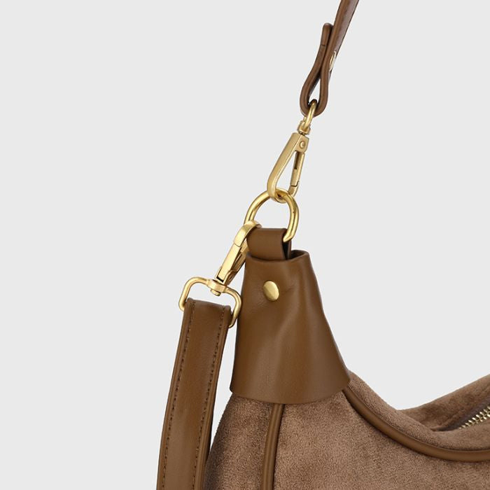 Moon bag suede camel