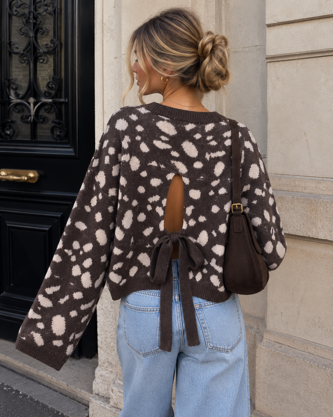 Bambidots Bow Knit brown