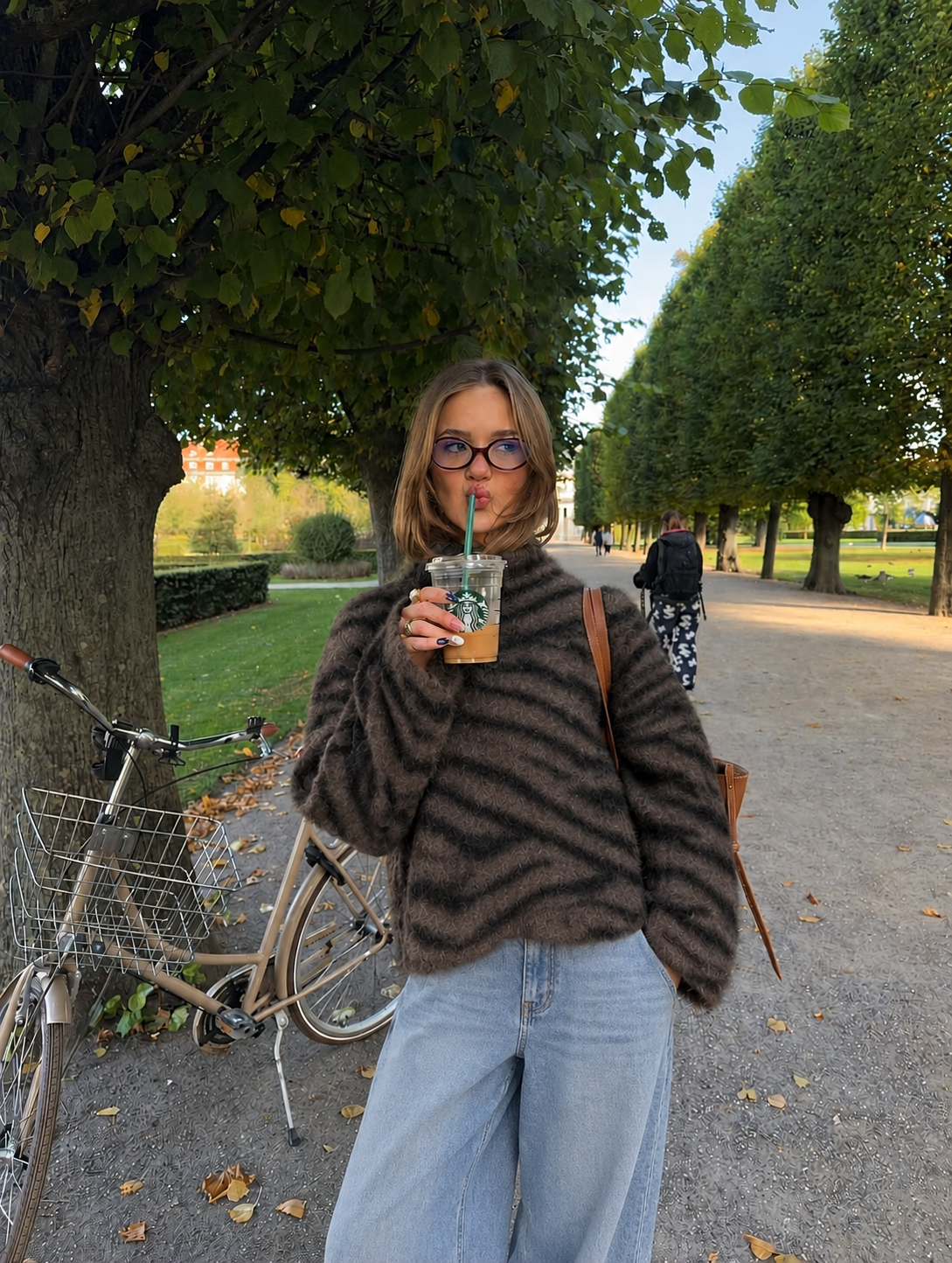 Zebra Fluffy Knit brown