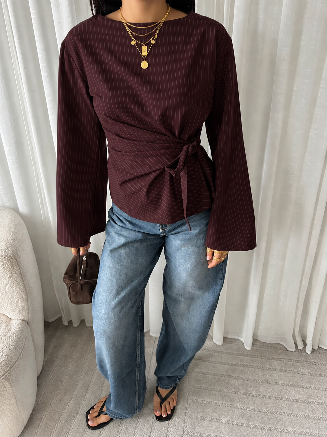Dana deluxe top bordeaux