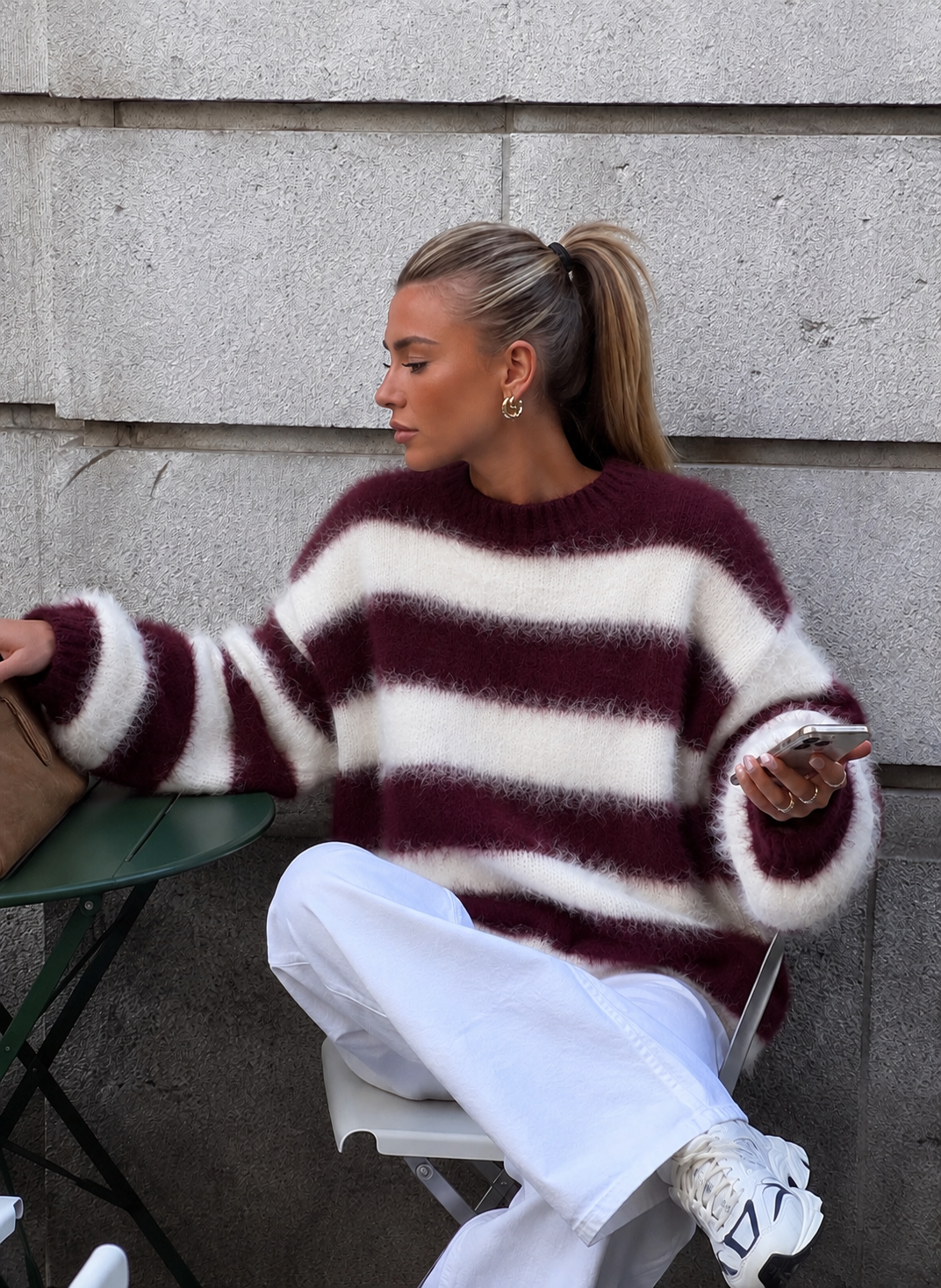 Molly Fluffy trui – burgundy